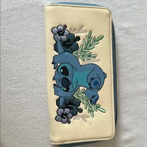 Loungefly Cream and Blue Stitch Wallet
